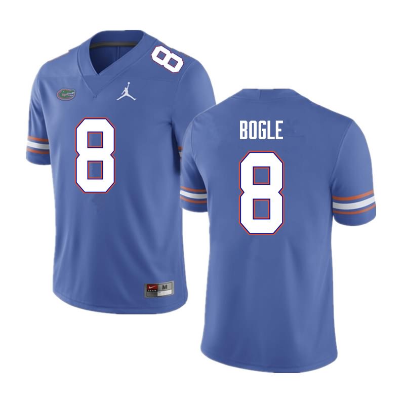 NCAA Florida Gators Khris Bogle Men's #8 Nike Blue Stitched Authentic College Football Jersey GGQ7264YG